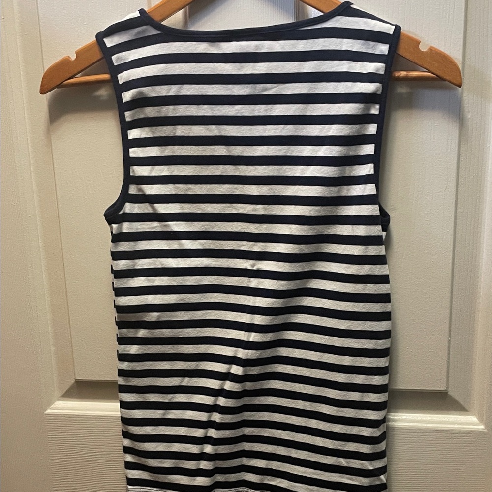 J. Crew Black and White Striped Tank Top - Picture 4 of 4